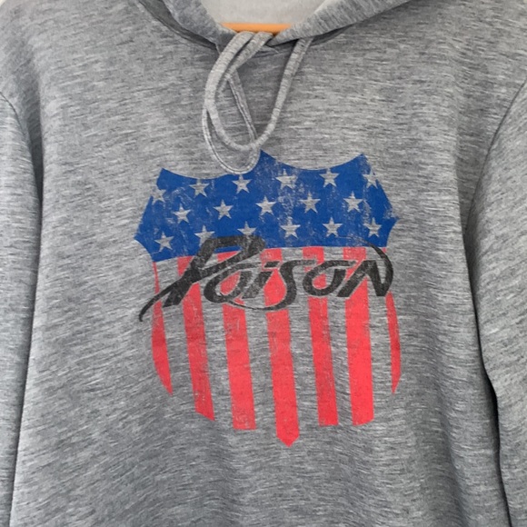 Poison Band Gray Sweatshirt Hoodie Sz M NEW West Coast Designs - Picture 2 of 9